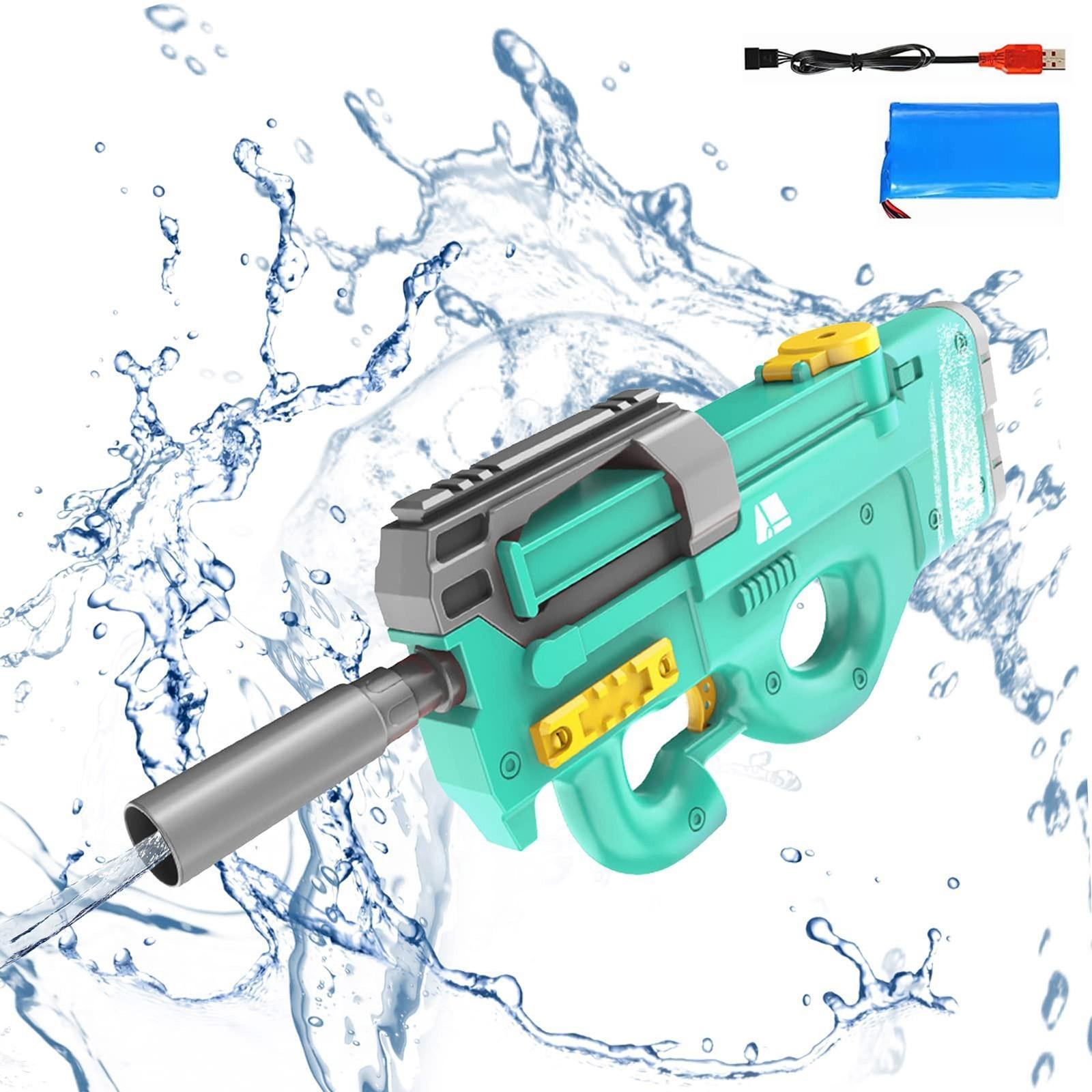 New P90 Electric Water Gun High-Tech Kids Toys Outdoor Beach Pool Large Capacity Summer Gel Blasting Water Gun For Adults