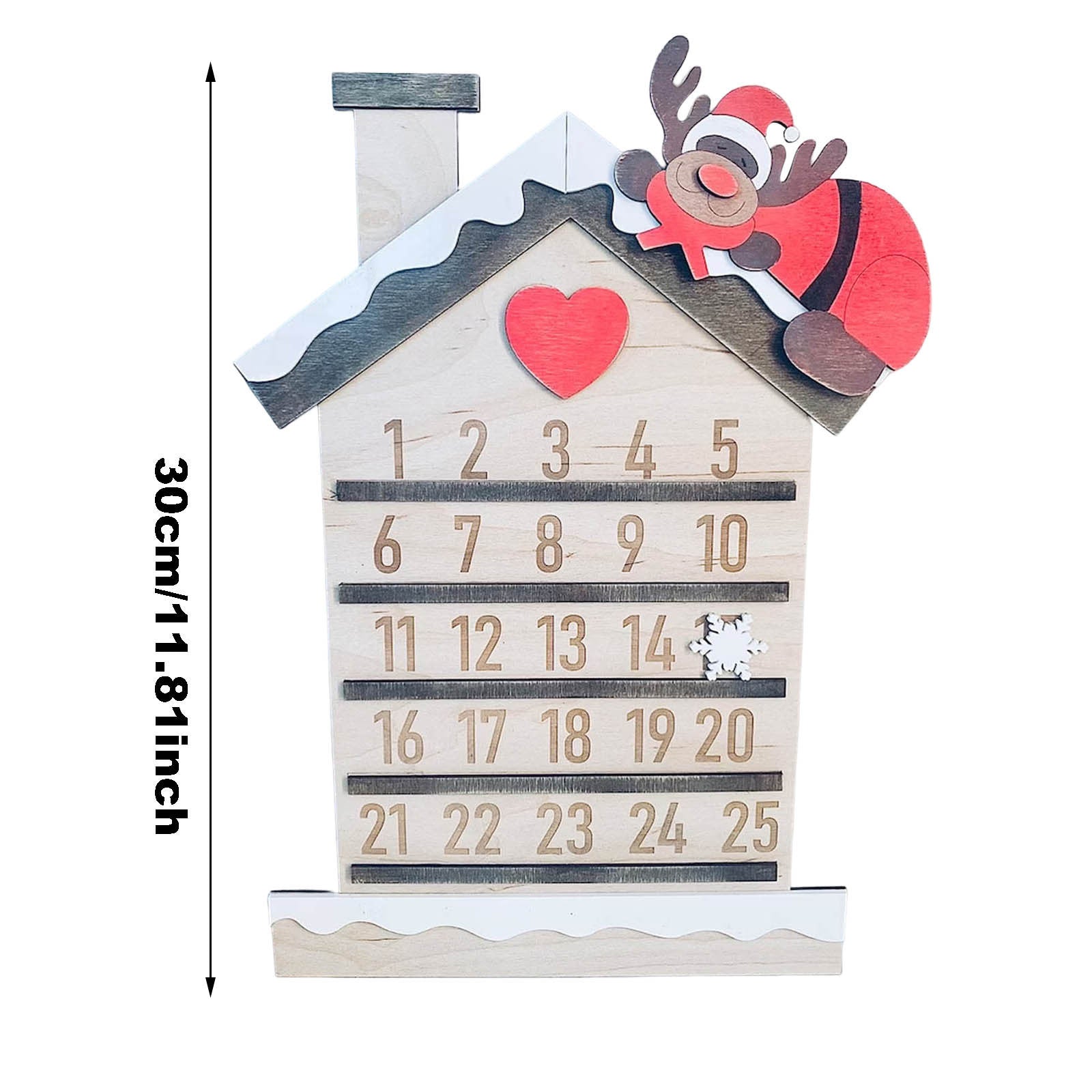 Christmas Countdown Decoration Wooden Ornament