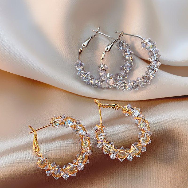 Diamond Super Shiny Crystal Earrings Fashion Women