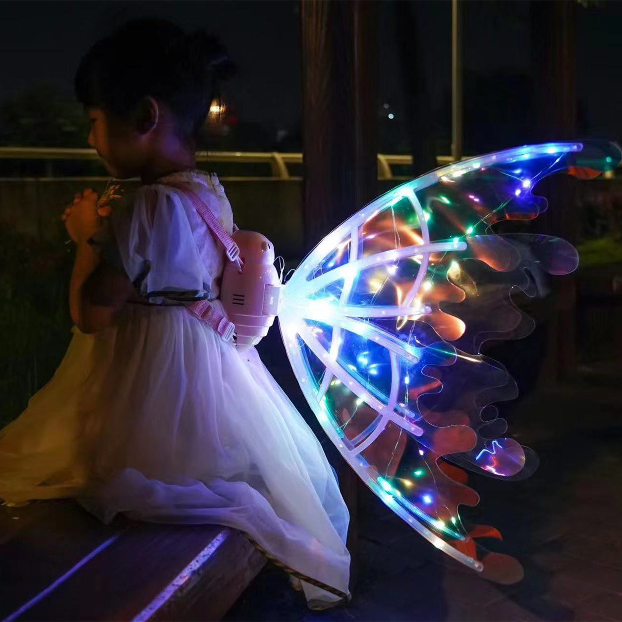 Girls Electrical Butterfly Wings With Glowing Lights Fairytale Wings for Birthdays or Halloween