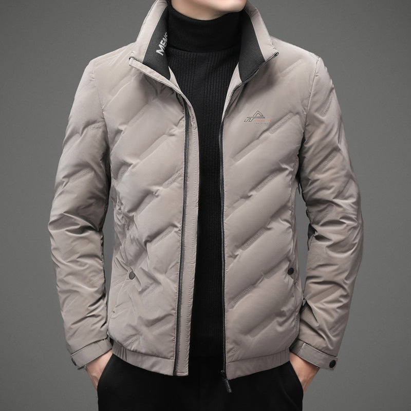 Youth down jacket short padded lapels keep warm trend