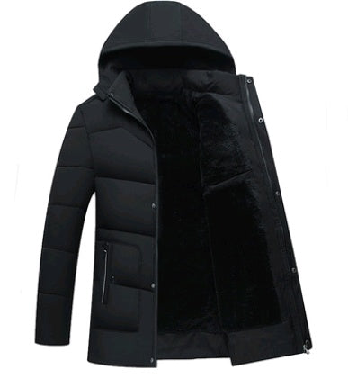 Cotton coat warm thick cotton coat men's cotton hooded jacket down jacket