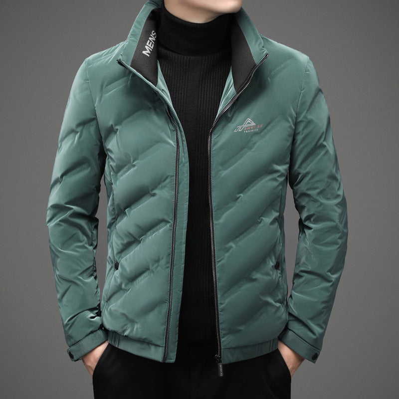 Youth down jacket short padded lapels keep warm trend