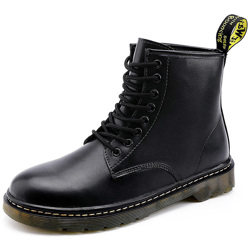 Eight-hole breathable leather boots outdoor fashion short boots