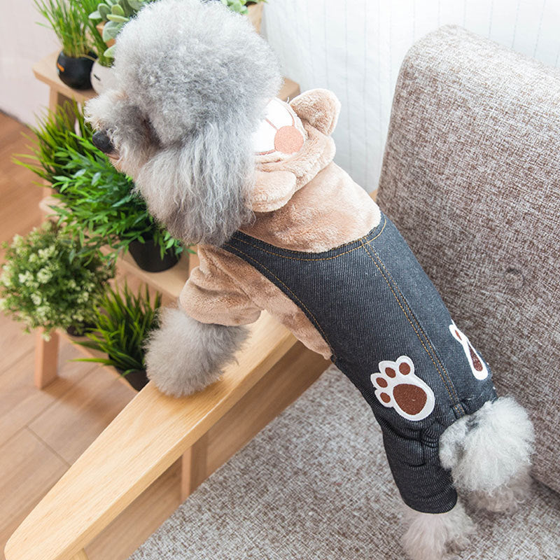 Pet fun paw print bear pet clothes