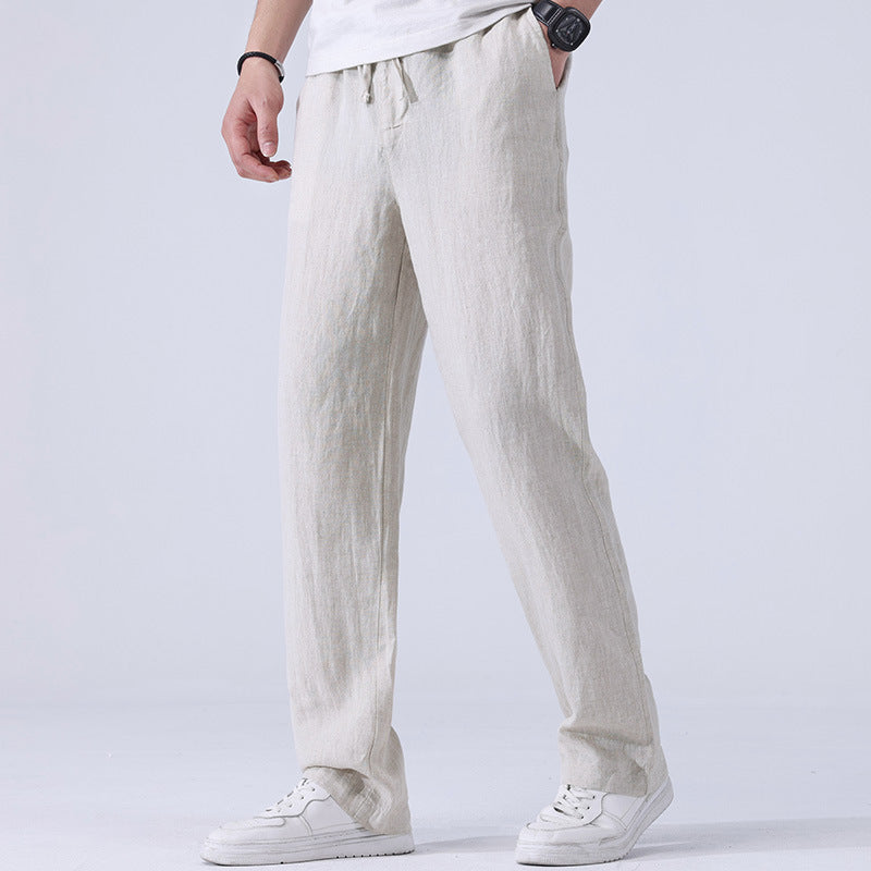 Men's Straight Wide Casual Loose Sports Elastic Trousers