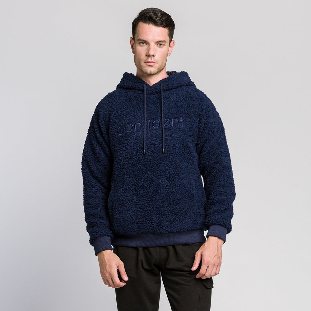 Men's polar fleece embroidered sweater