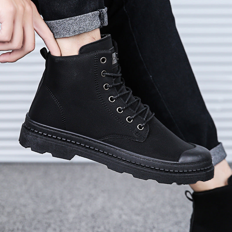 High-top short boots casual leather boots