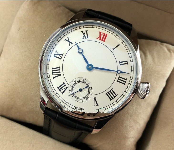 Hand-rolled mechanical twelve red luck male watch