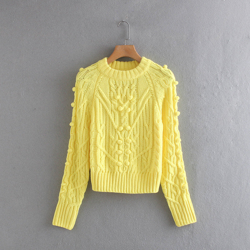 Cable crew neck sweater sweater