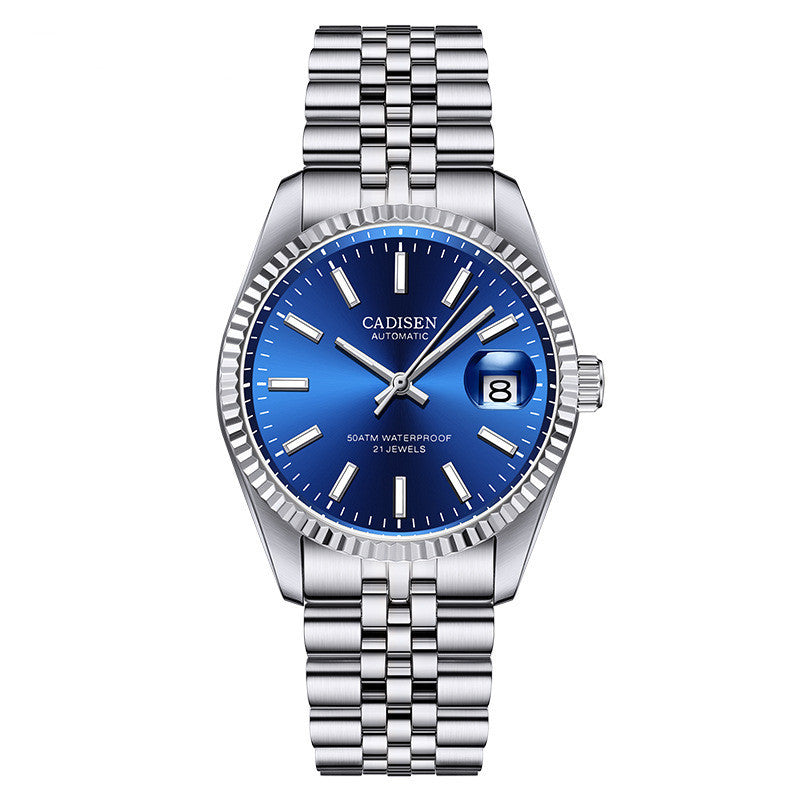 Business Personalized Calendar Waterproof Luminous Stainless Steel Watch