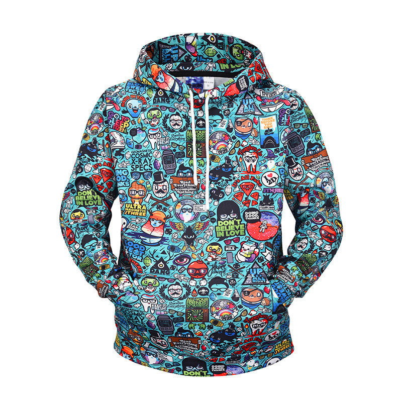 European and American 3d Digital Printing Hoodie