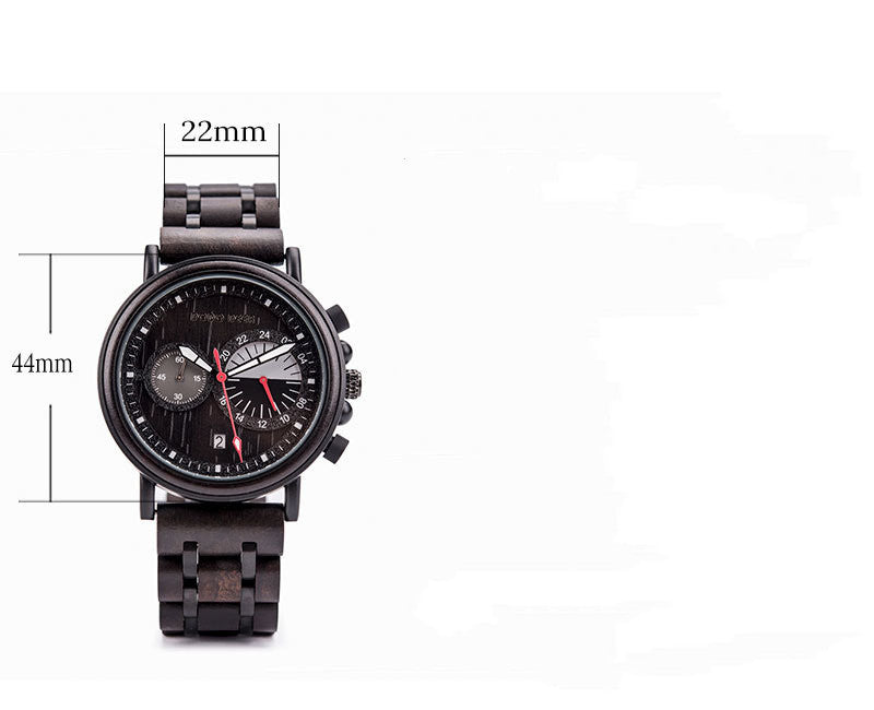 Fashion Chronograph Calendar Laser Watch