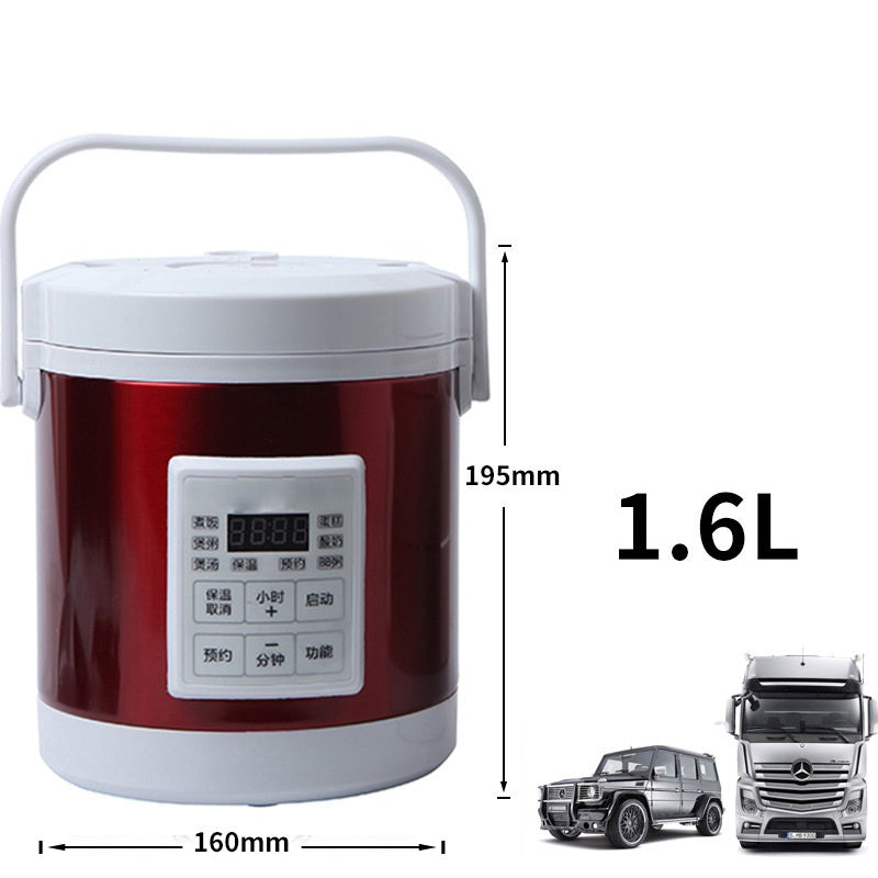 12V 24V Mini Rice Cooker 1.6L Car Truck Electric Hot Soup Rice Cooker