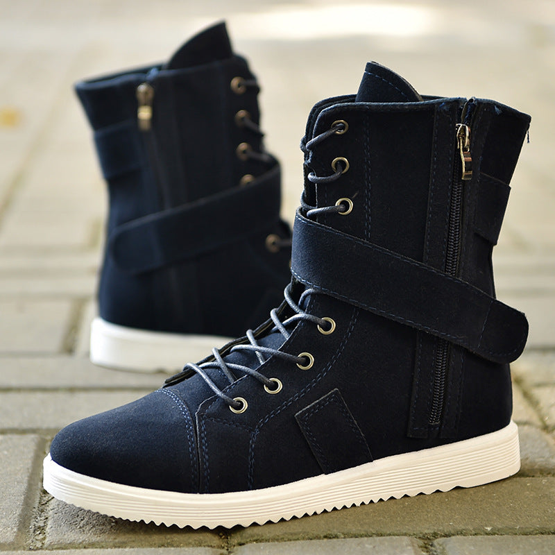 High-Top Plus Cotton Tooling Boots Men's Military Boots