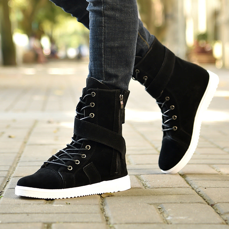 High-Top Plus Cotton Tooling Boots Men's Military Boots