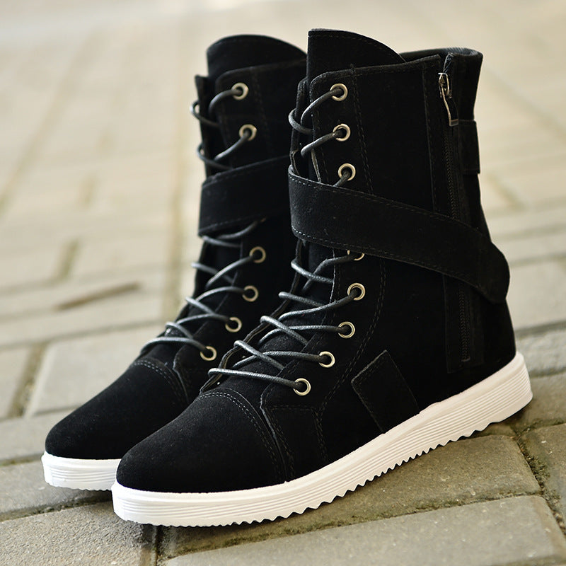 High-Top Plus Cotton Tooling Boots Men's Military Boots