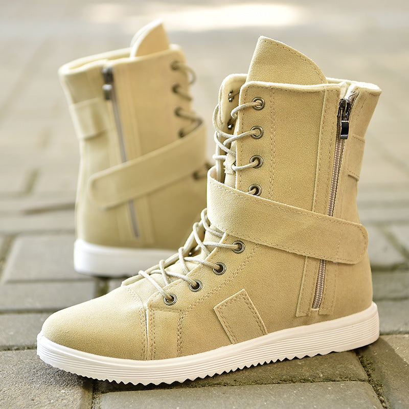 High-Top Plus Cotton Tooling Boots Men's Military Boots