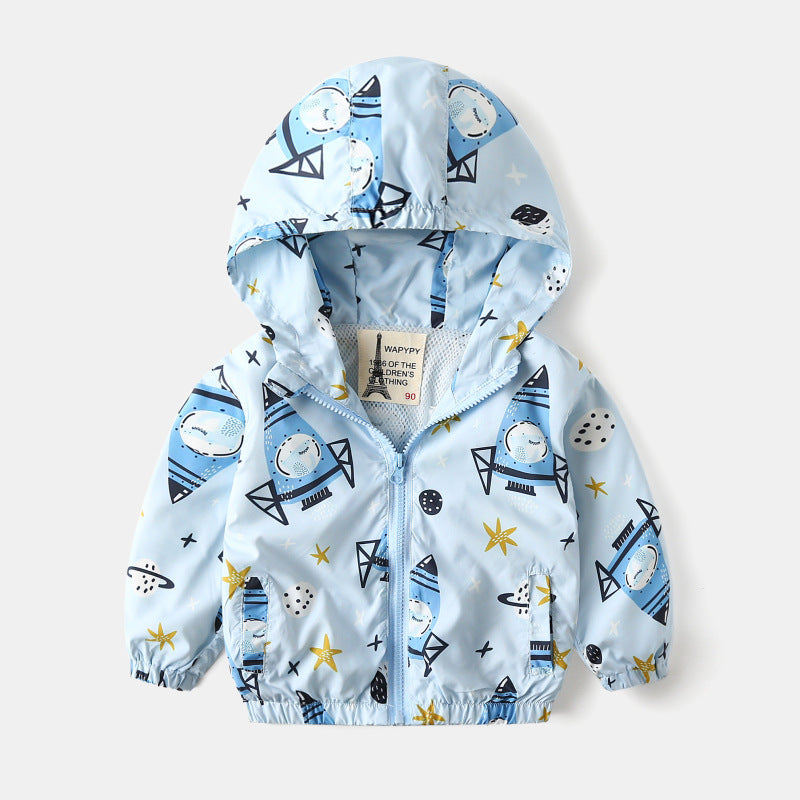 Children's Jackets New Boys' Hooded Jackets, Baby Lightweight