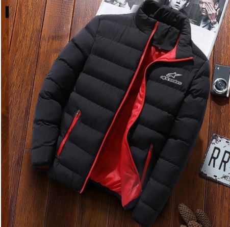 winter  stars jacket men's fashion stand collar men's