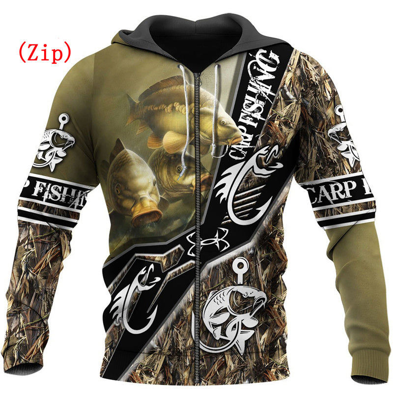 Loose Trendy Baseball Uniform 3D Digital Printing Hoodie