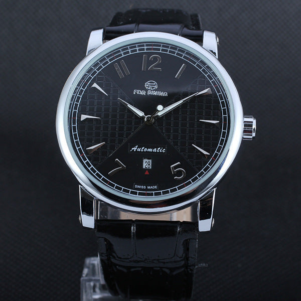 Digital scale automatic mechanical watch