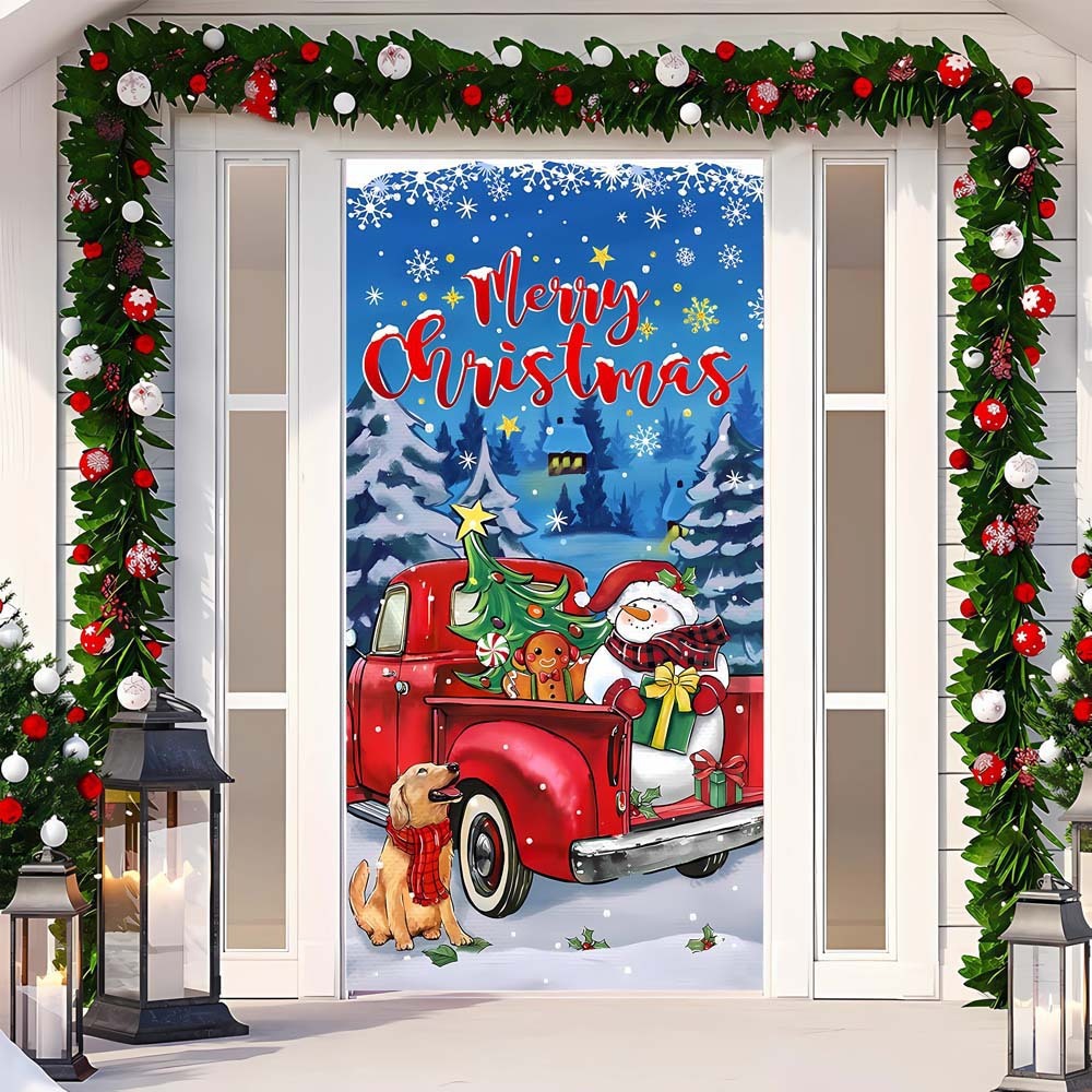 Christmas Curtain Decoration Hanging Cloth Background