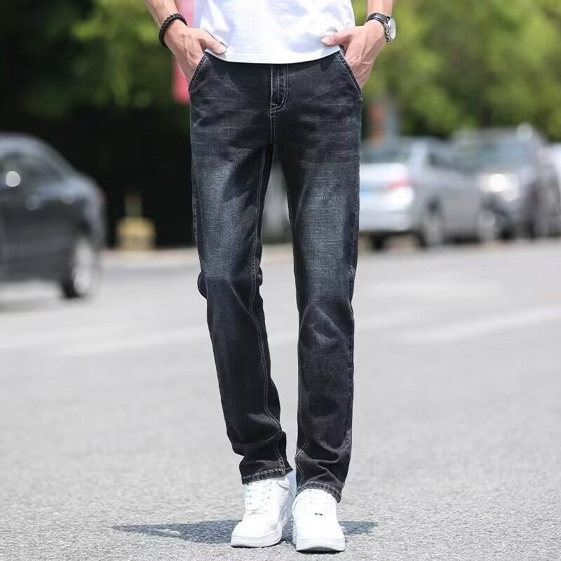 Men's Jeans Thin Loose Straight Casual Long Pants