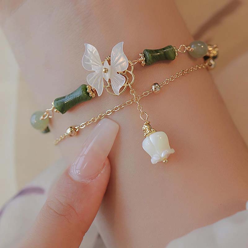 New Chinese Style Bamboo Butterfly Bracelet National Style Niche Design