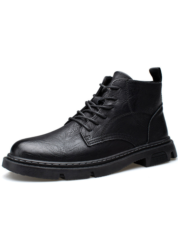 High-top Boots Black Overalls Boots Boys