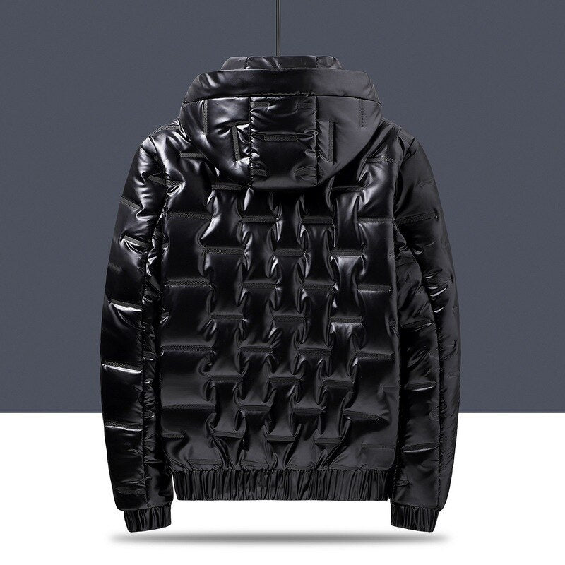 Winter Men's Cotton-Padded Jacket Fashion Casual Bright Face Down Padded Jacket