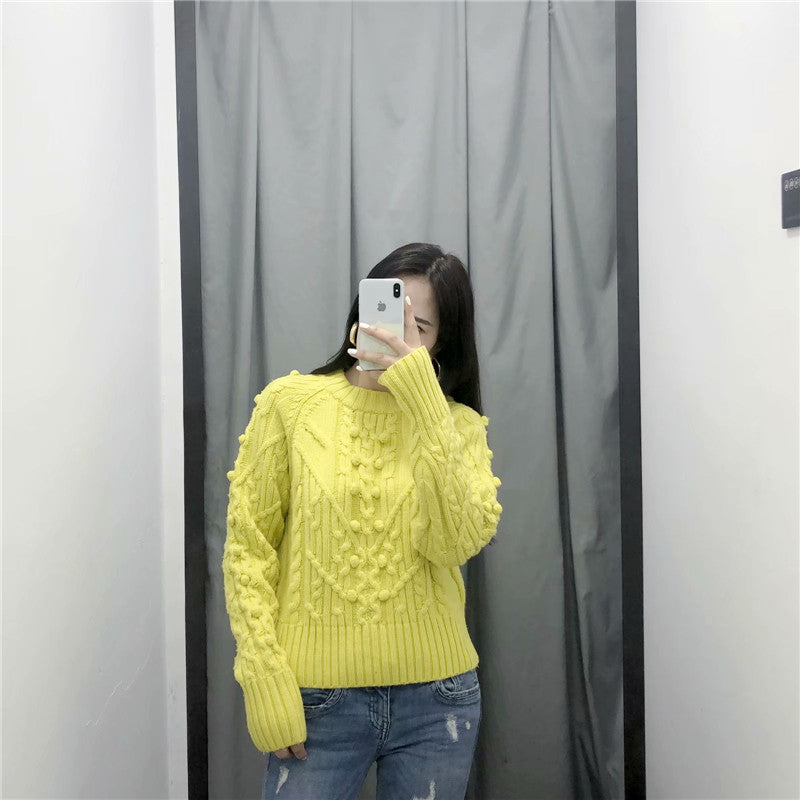 Cable crew neck sweater sweater