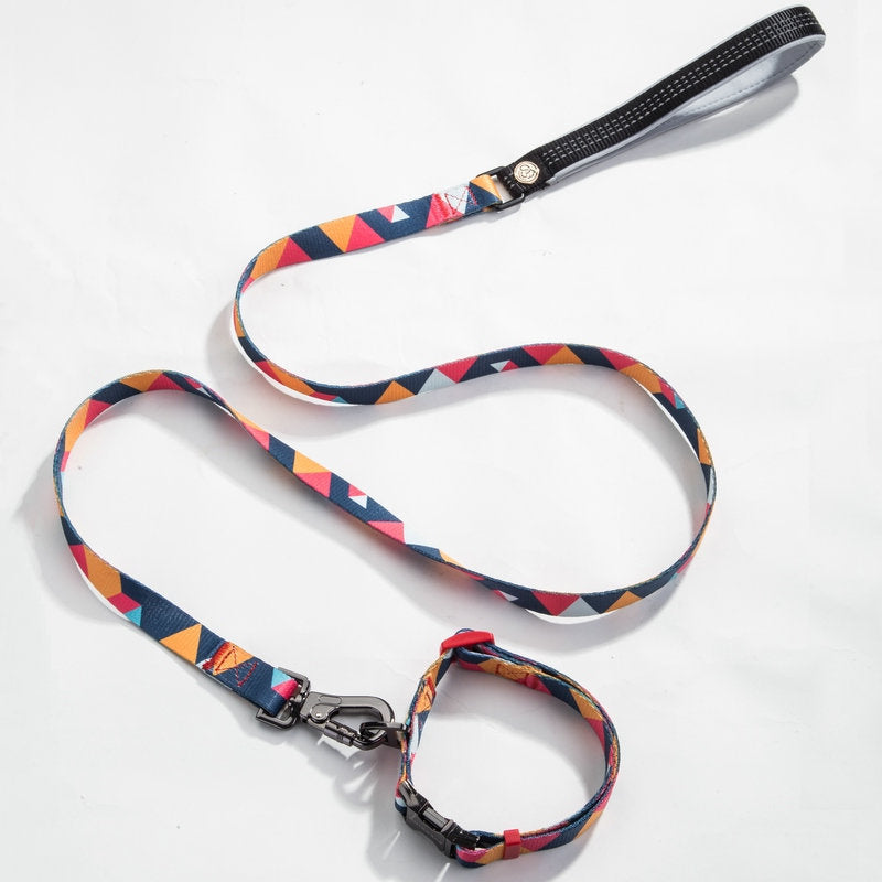 Pet leash collar