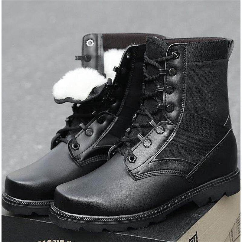 Combat wool boots outdoor tooling boots