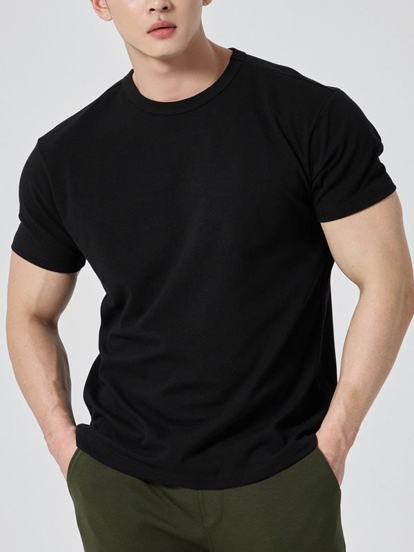 Fitness Sports Round Neck Men's Short-sleeved T-shirt