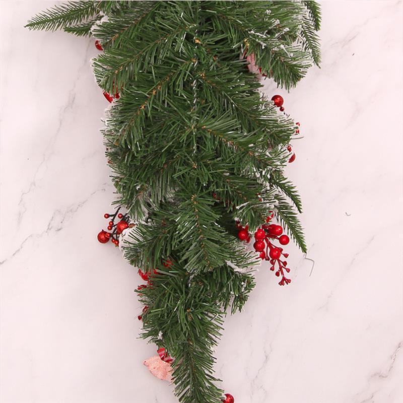 Upside Down Christmas Tree Rattan Door Hanging Garland Decoration Ornaments