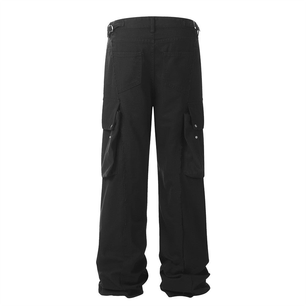 Loose Cargo Straight-leg Trousers Men's High Street