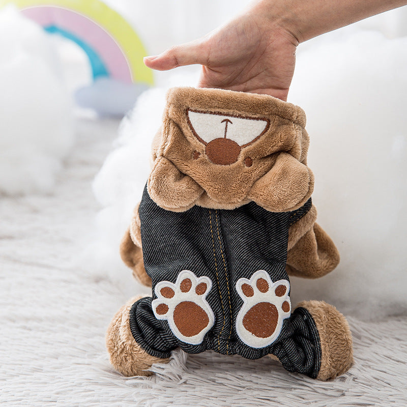 Pet fun paw print bear pet clothes