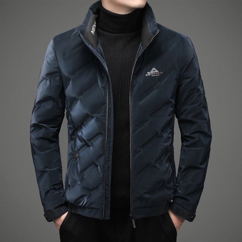 Youth down jacket short padded lapels keep warm trend