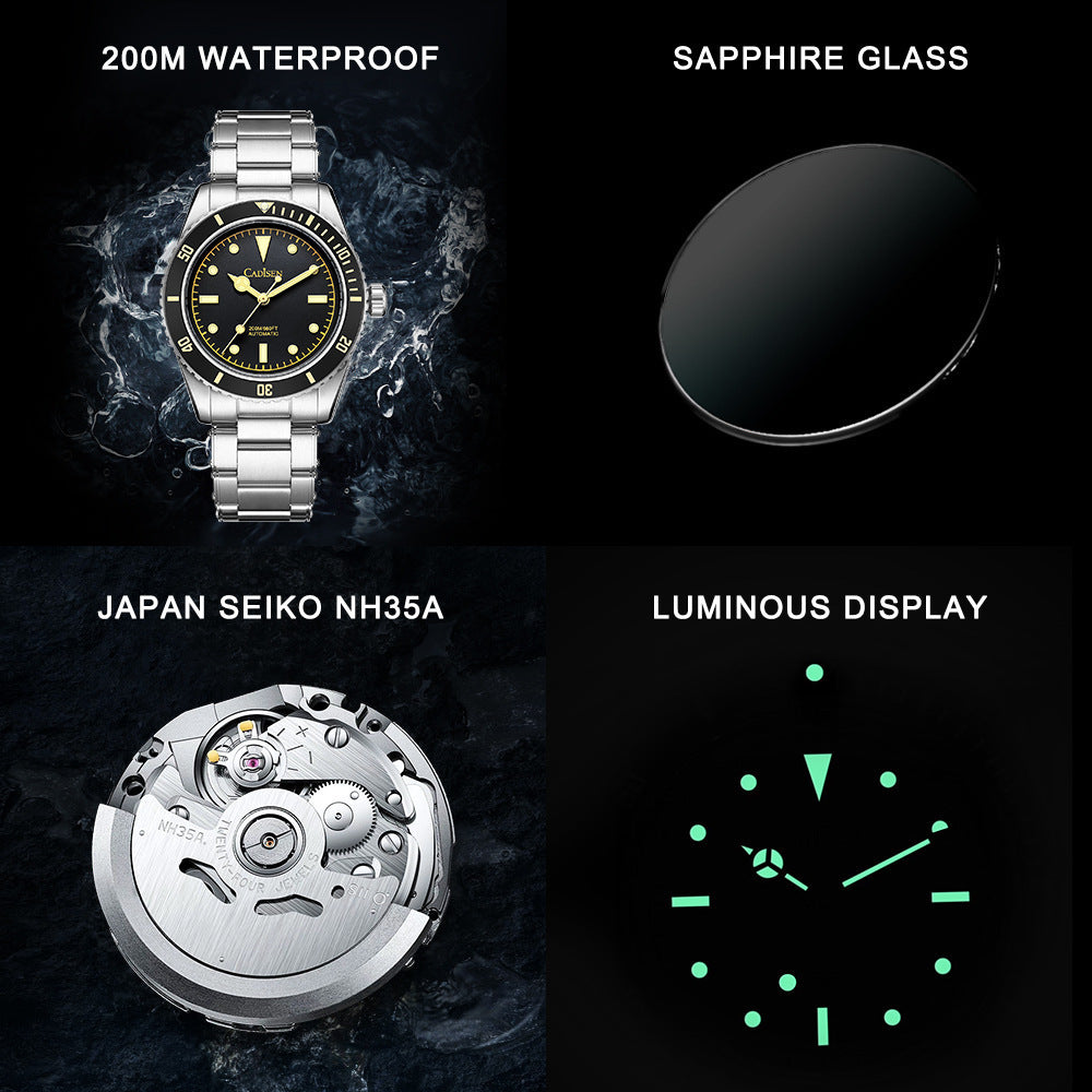 Men's Waterproof Fashion Business Mechanical Watch