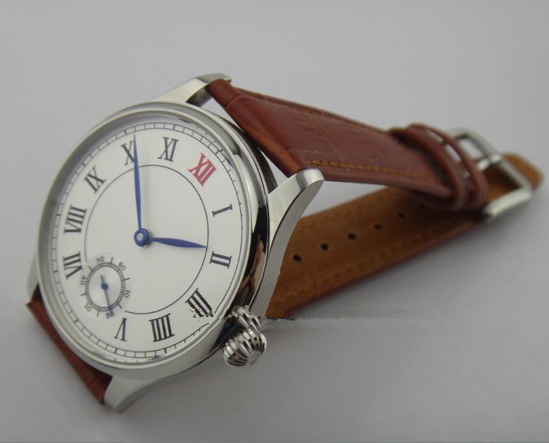 Hand-rolled mechanical twelve red luck male watch