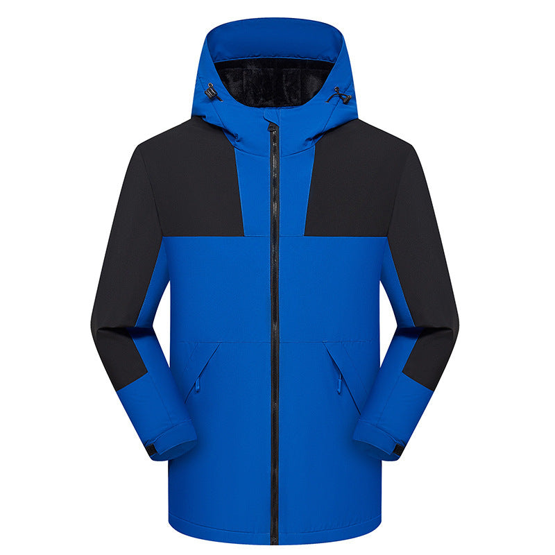 Fleece Thickened One-piece Windproof Waterproof Jacket