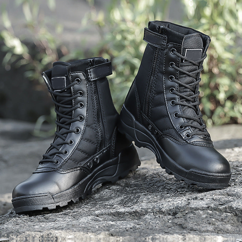 Desert combat boots, land combat boots, hiking shoes