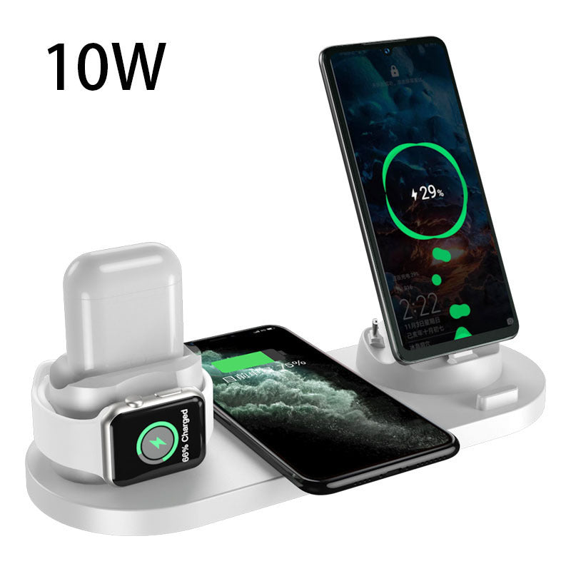 6 In 1 Wireless Fast Charging Station For IPhone, IWatch, and Airpods