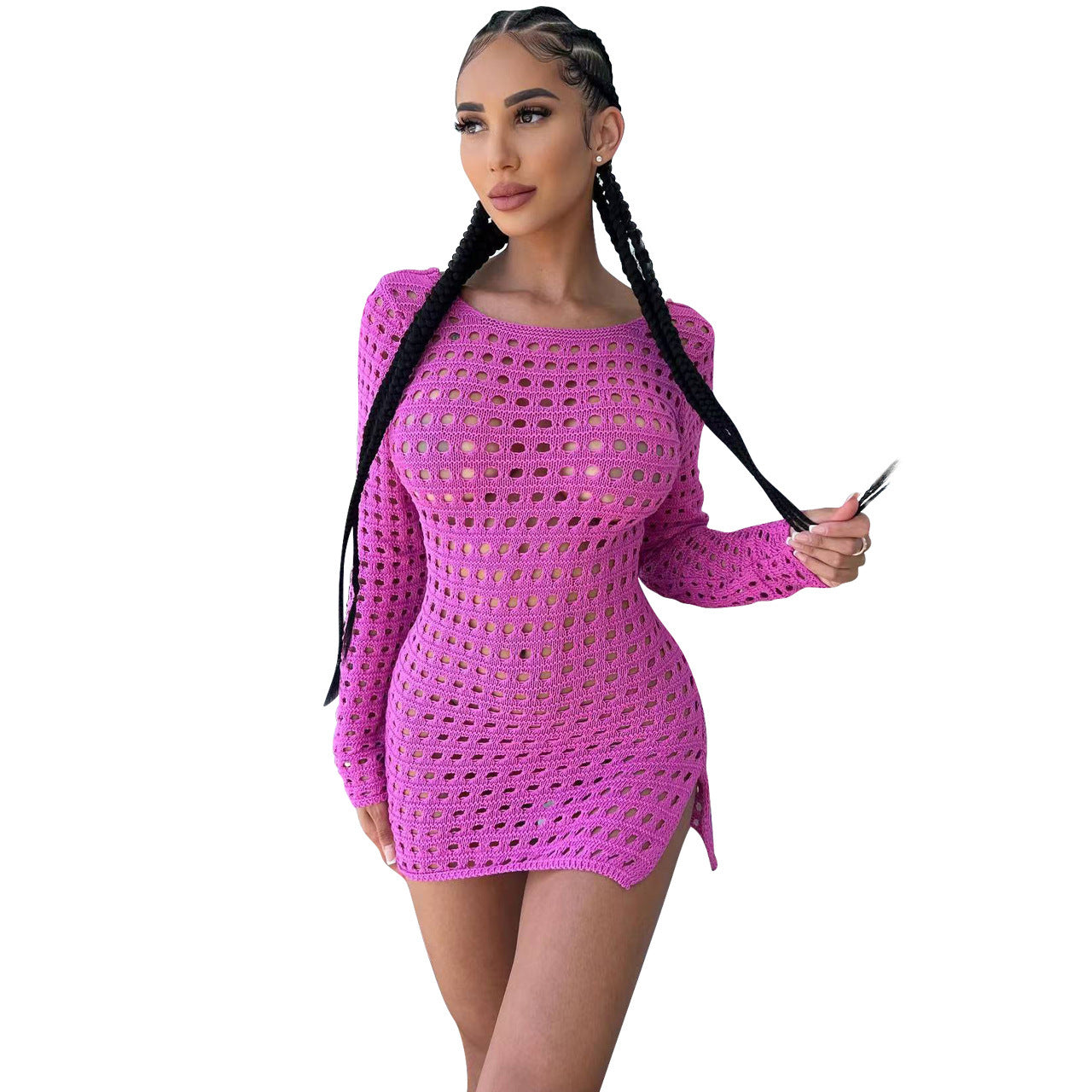 Women's Sexy Hollow Out Knit Dress