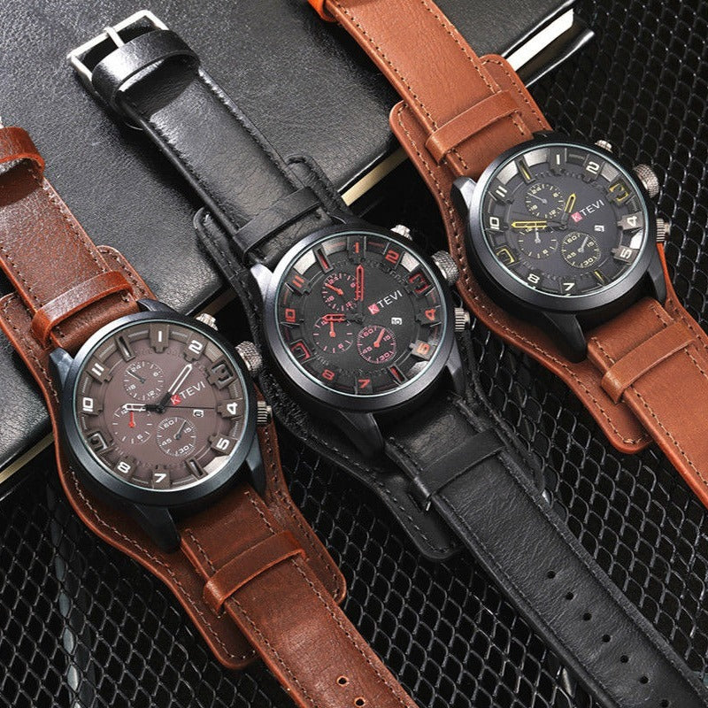 Big Men's Quartz Watch Calendar Movement