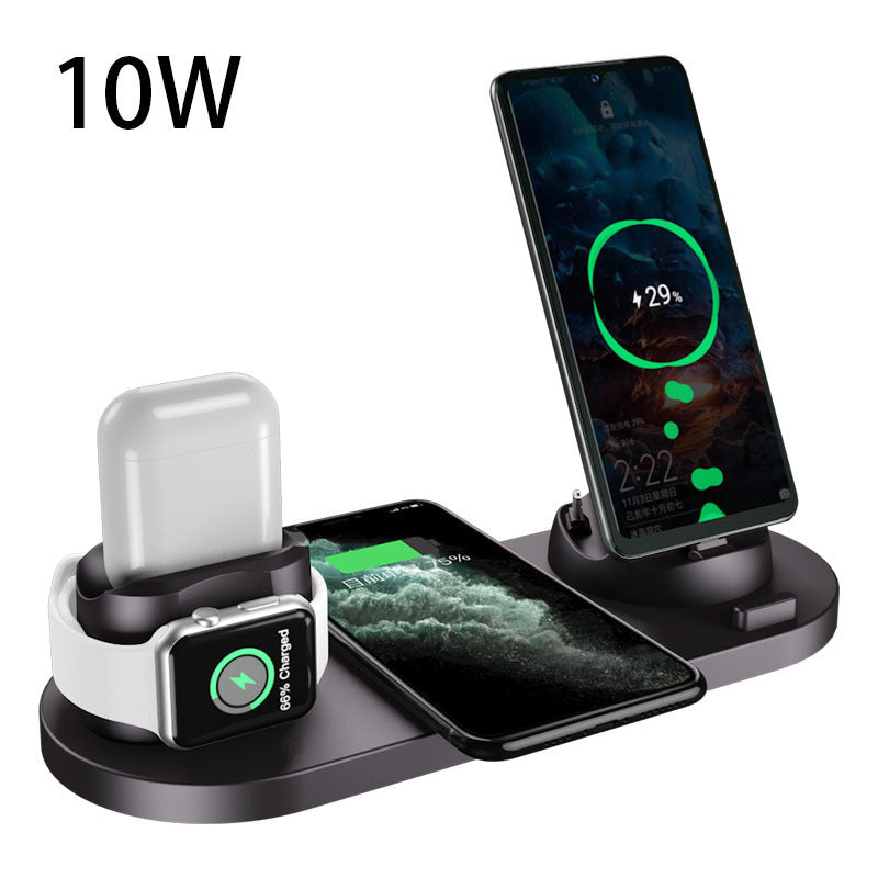 6 In 1 Wireless Fast Charging Station For IPhone, IWatch, and Airpods