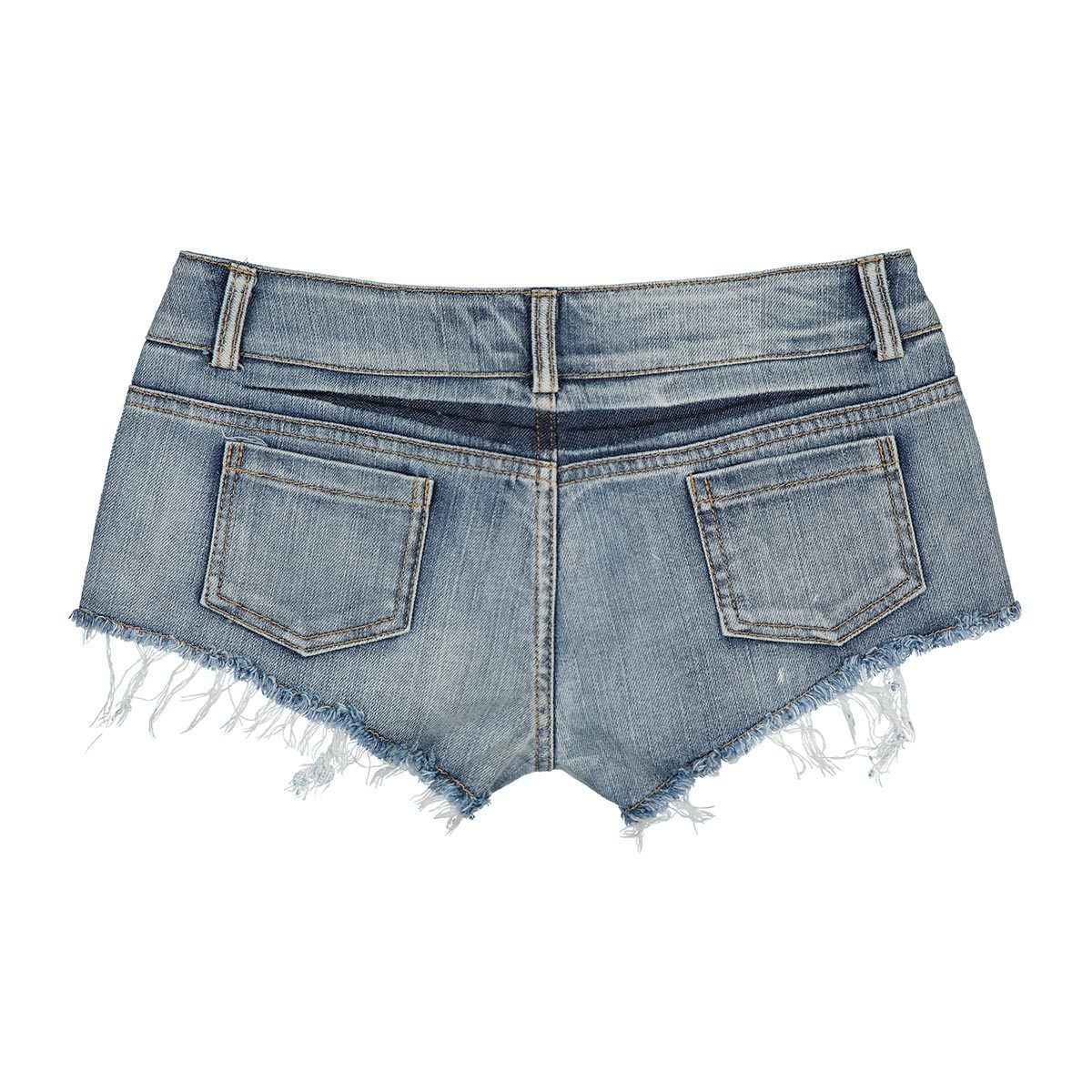 Women's Sexy Low Waist Low Cut Denim Shorts