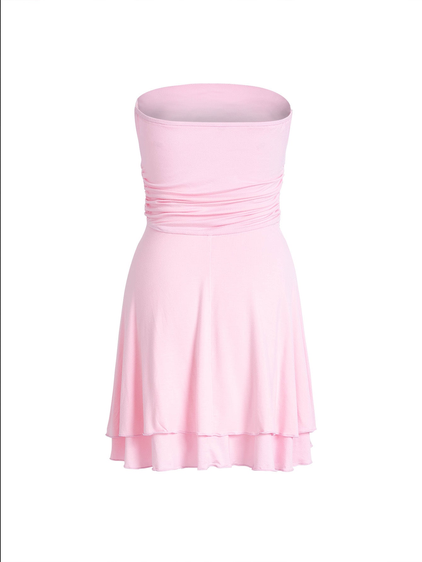 Women's Summer Tube-Top Short Pleated Dress