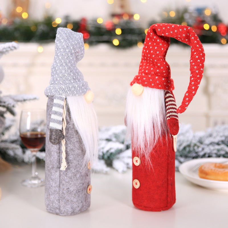 Christmas Decoration Wine Bottle Set Hotel Table Supplies